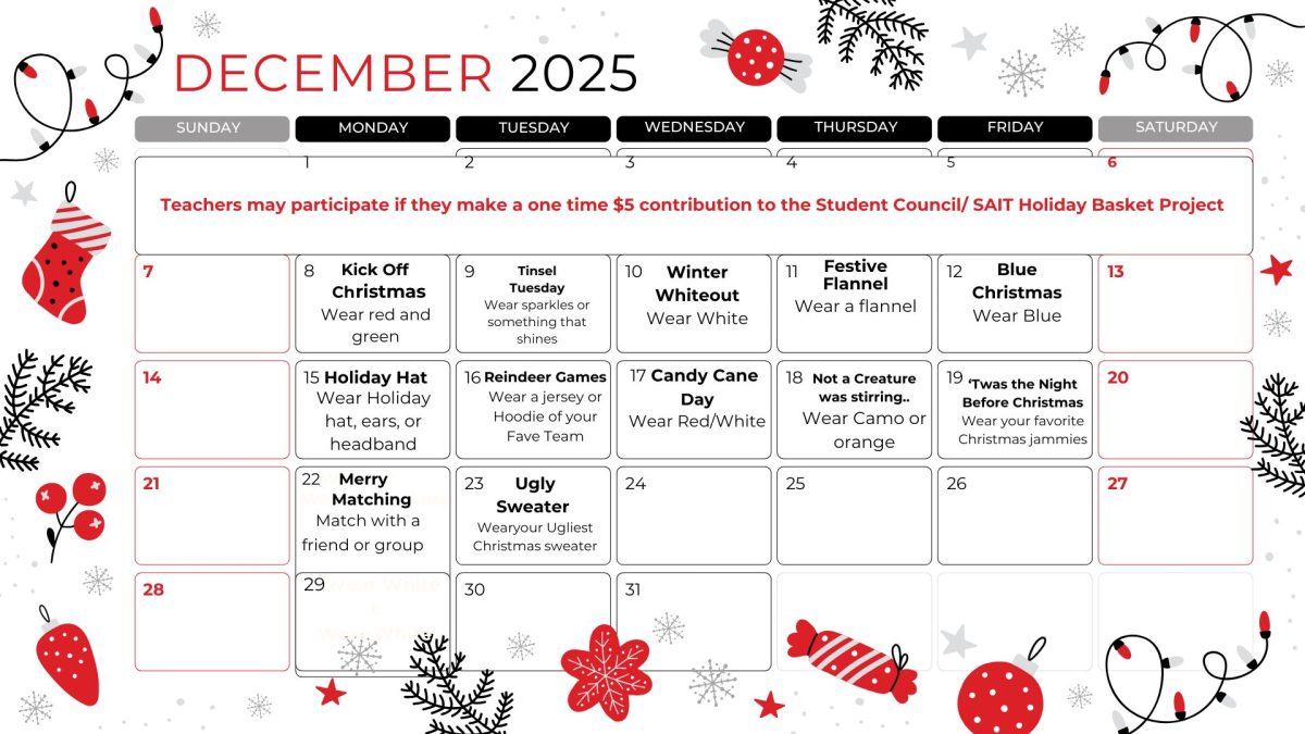 Happy holidays. To celebrate the upcoming holiday season, Student Council is hosting theme days from Dec. 8 to Dec. 23.