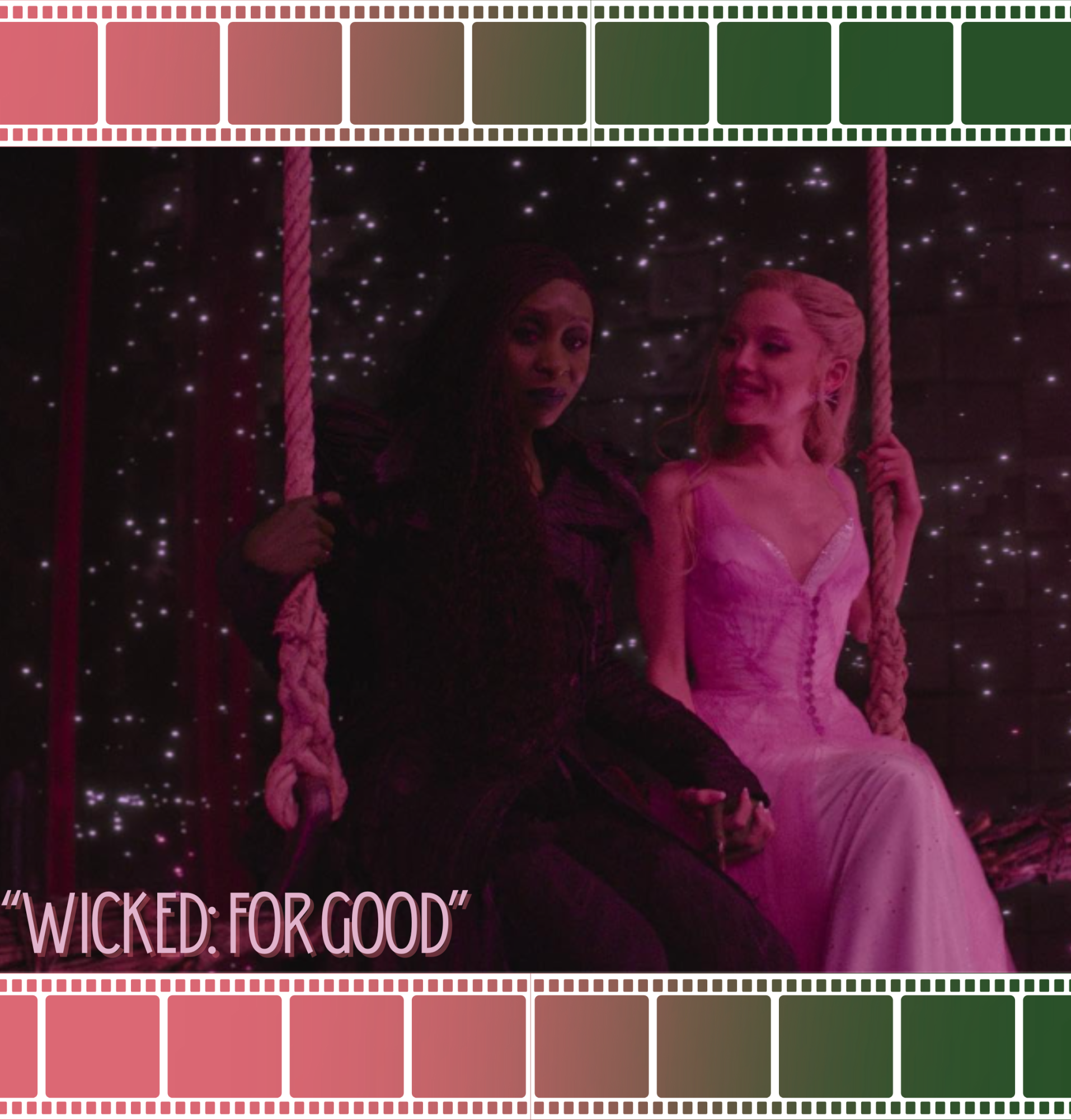 Pink goes good with green. Grande and Erivo shared the screen many times throughout the duration of the film. They bring the characters of Glinda and Elphaba to life seamlessly in Universal Pictures' latest film. 