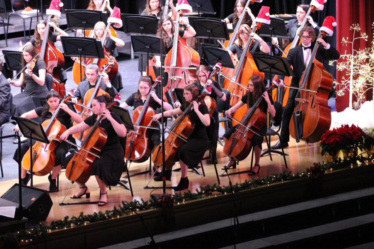 Happy Holidays. The Orchestra performed during the annual holiday concert on Dec. 12. The String Ensemble, Vocal Ensemble, Concert Chorus and Symphonic Orchestra also performed. 