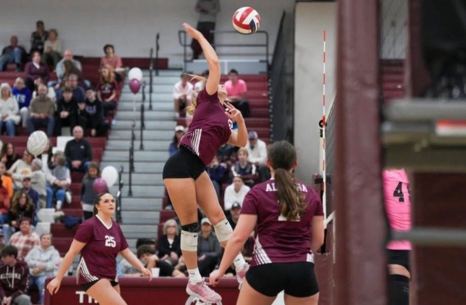 Spike. Yost jumps up to return the volleyball over the net. Her accomplishment gave her perspective about others trying to achieve the same. "I would tell them to definitely keep your head up and keep going," Yost said. "You just have to play a game at a time, practice at a time and take your time with the sport because it's a hard sport. Once you get the hang of it, it'll definitely be in your favor."
(Courtesy of Annalyse Yost)