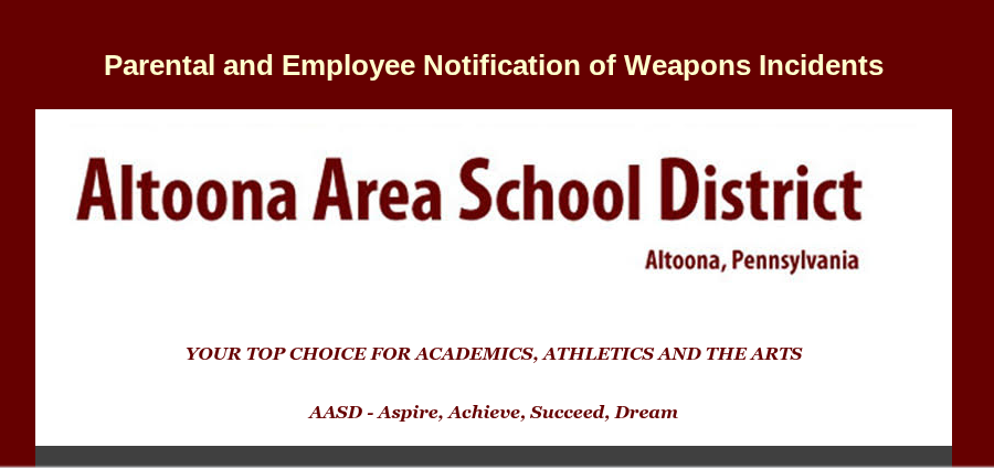 On Jan. 8, the Altoona Area School District sent an email to students, parents and staff regarding act 44. 