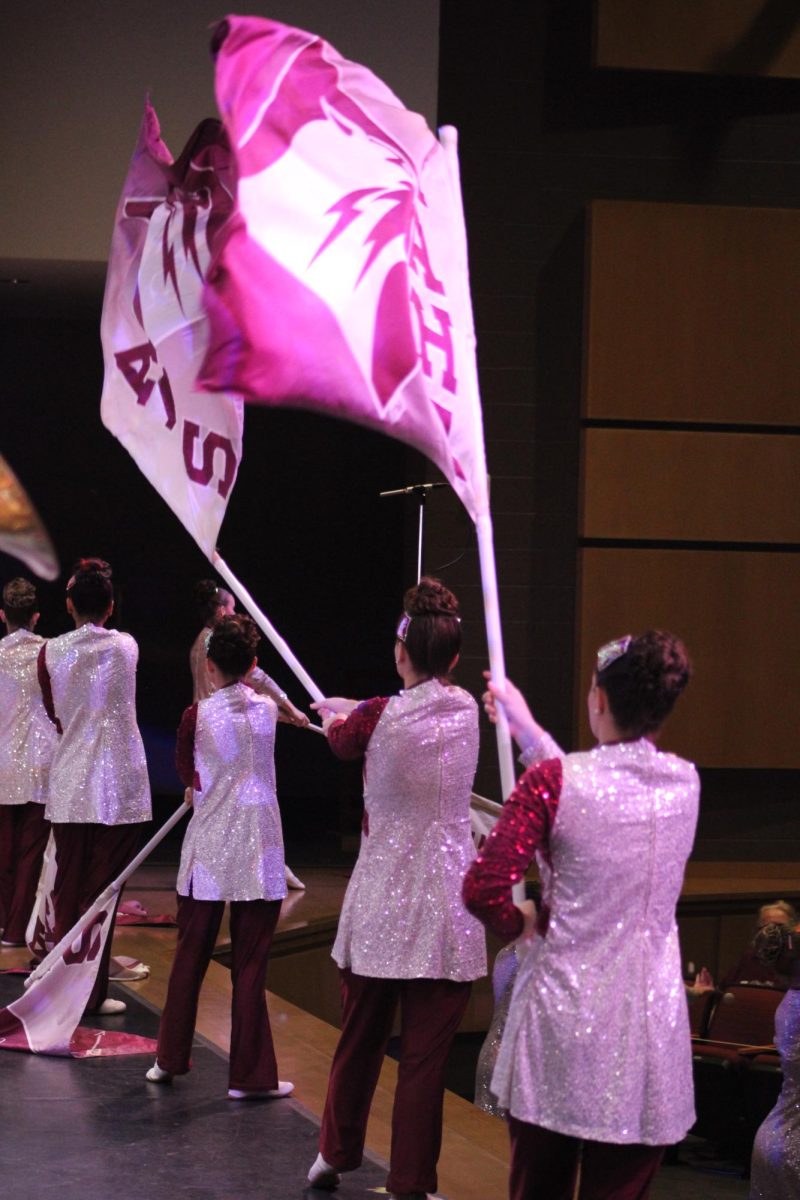 Maroon and White. The Silks perform Altoona Montage which consists of Fanfare and Fight Song. This season, the Silks were led by senior Isabella Abbott. 
