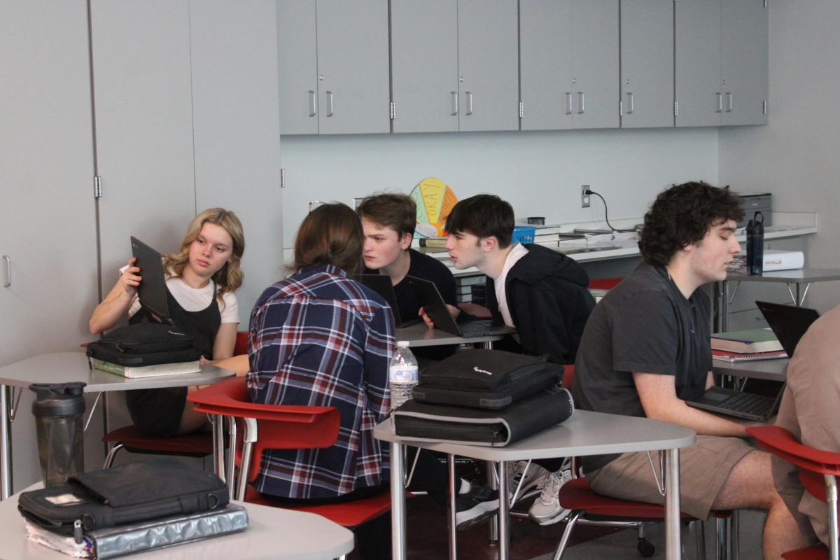 Students take AP European History class during seventh period. Students discussed what they read in their textbooks.