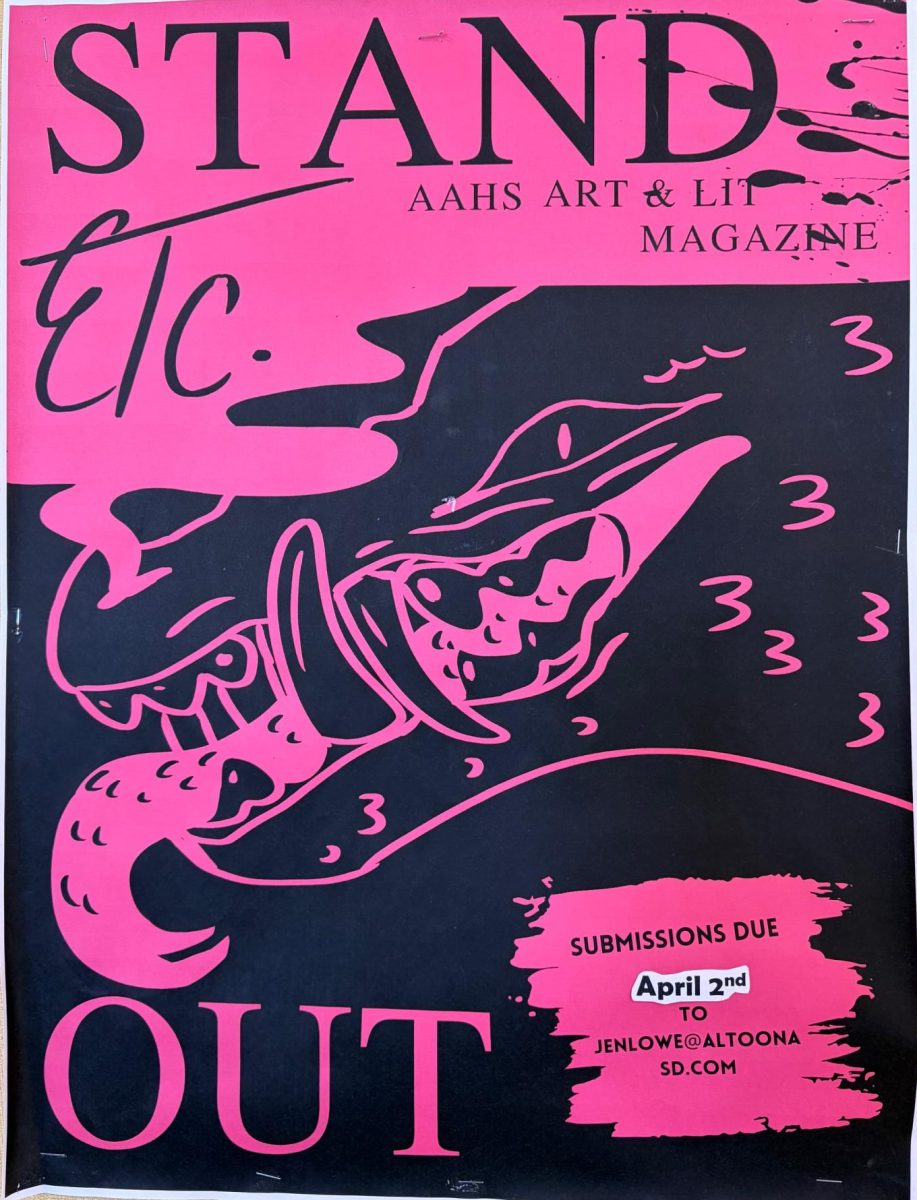Calling all artists. Submissions for the "Et cetera" magazine are due no later than April 2. 