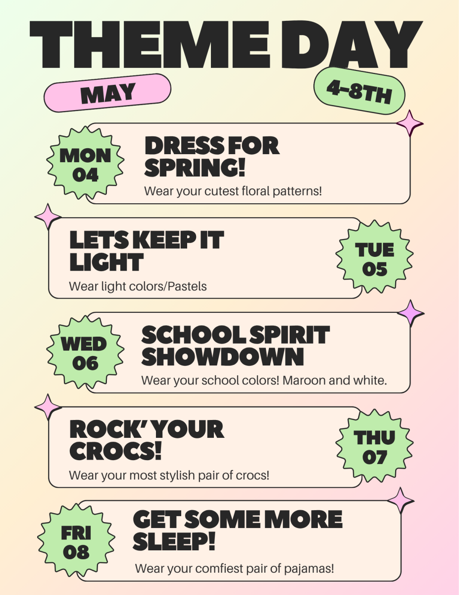 Prepare. During May 4-8 the Maniacs will be hosting a theme week to help students prepare for Keystone testing. 