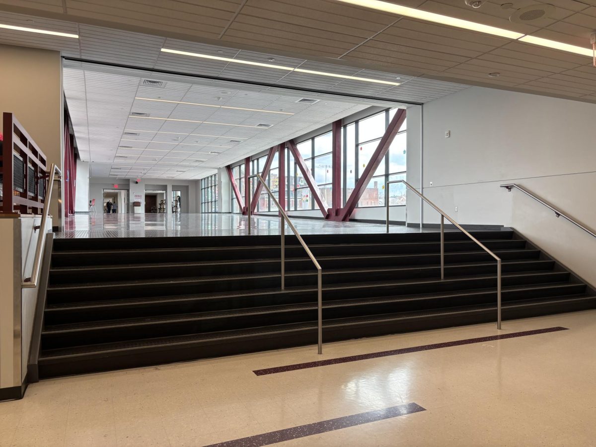 Though it's only part of a stairwell, the bridge entrance stairwell is a whole staple in the school's environment. 