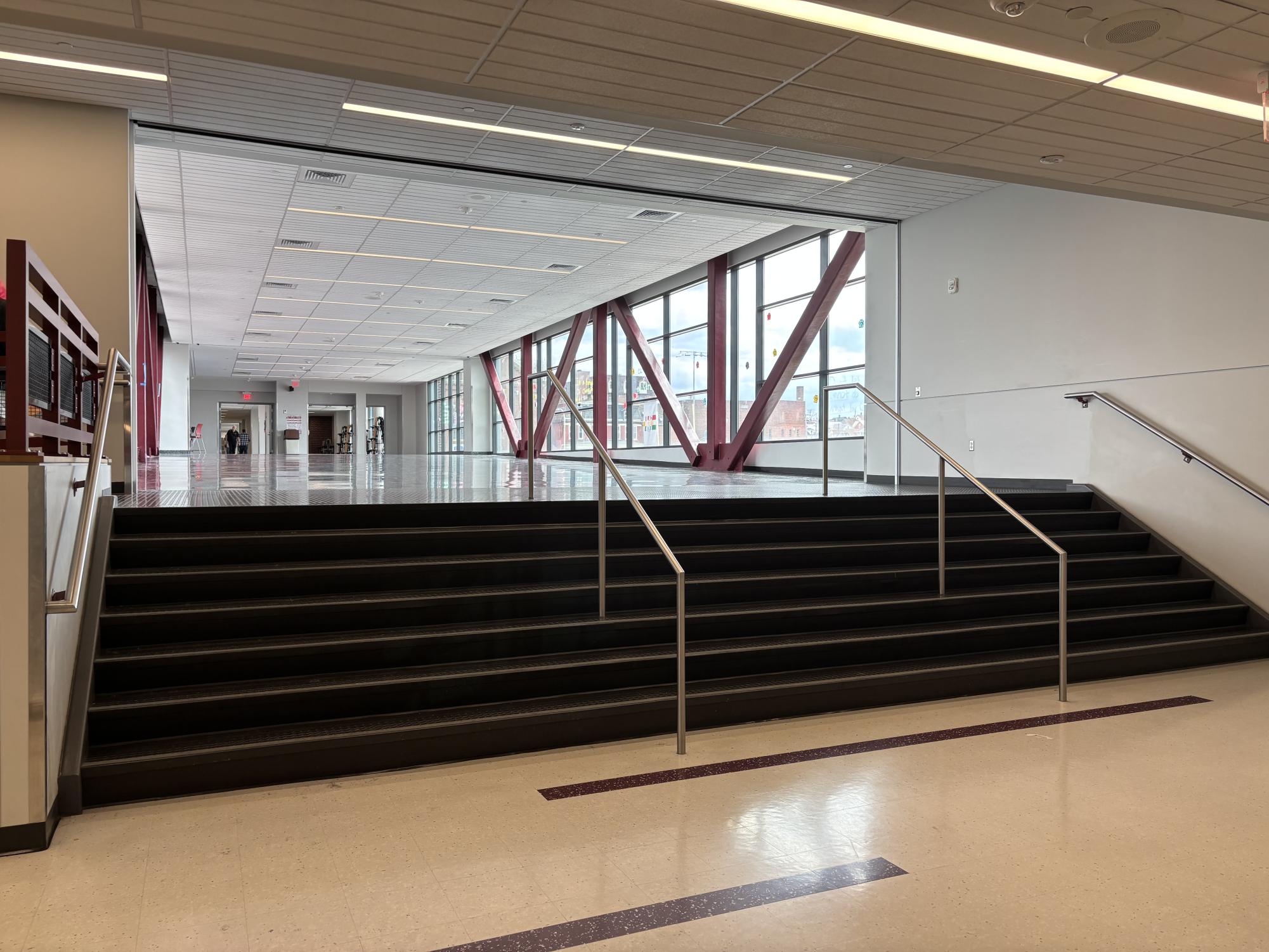 Though it's only part of a stairwell, the bridge entrance stairwell is a whole staple in the school's environment. 